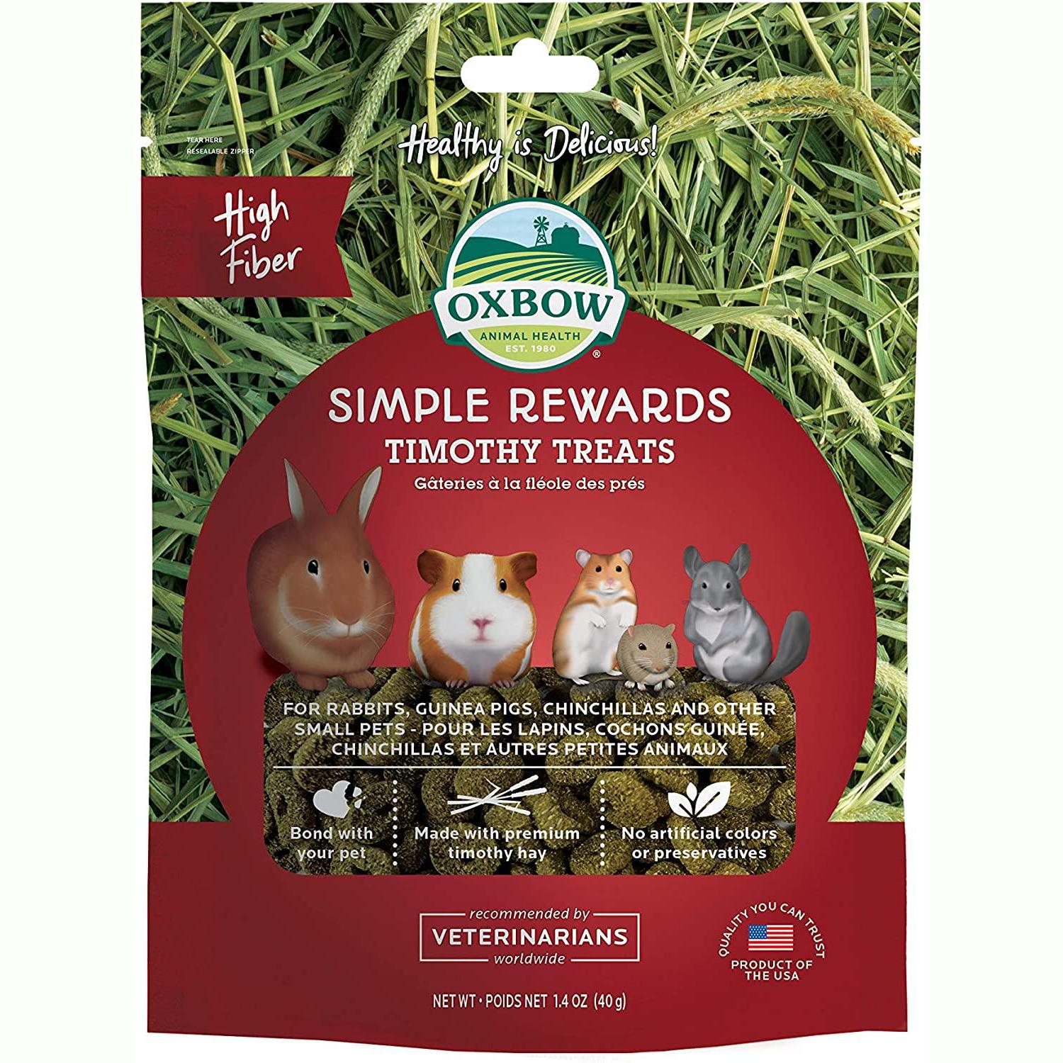 Oxbow Simple Rewards Timothy Treat 39gr Snack per Roditori Oxbow Simple Rewards Timothy Treat 39gr Snack per Roditori